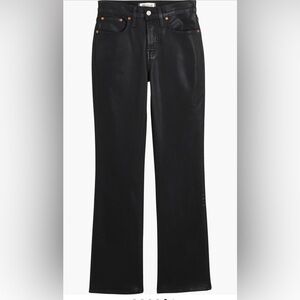 Madewell Kick Out Coated Crop Jeans in Black